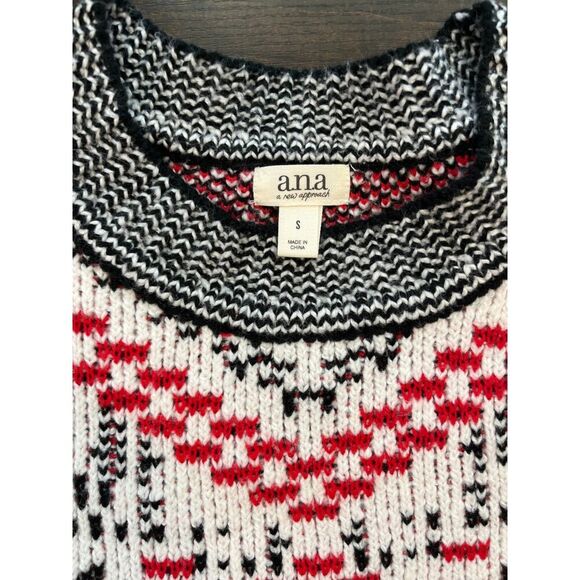 a.n.a. Women’s Nordic Christmas Knit Sweater Size Small - Picture 5 of 6